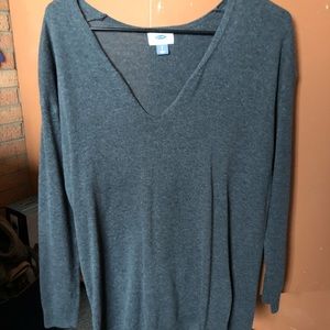 Gray scoop neck sweater